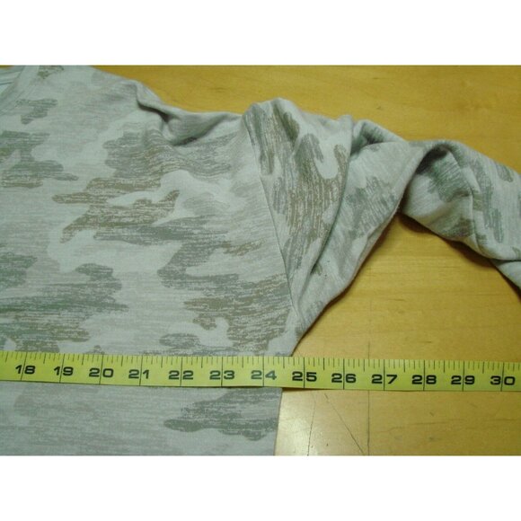 Athleta Womens Sz Med Gray Camo Pullover Sweatshirt Workout Athletic Modal Soft - Picture 8 of 9